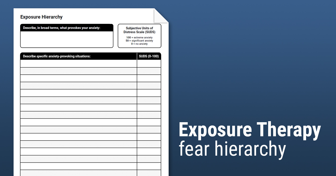 Fear Hierarchy Therapist Aid - TherapistAidWorksheets.net