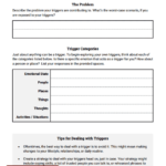 Free Printable Identifying Triggers Worksheets Printable Blank World