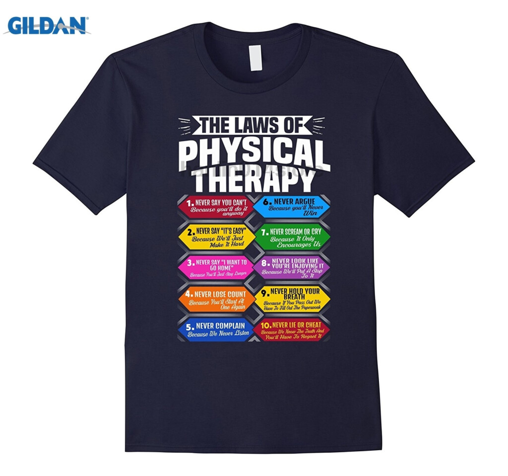 GILDAN The Laws Of Physical Therapy T Shirt Awesome Therapist Gift On 