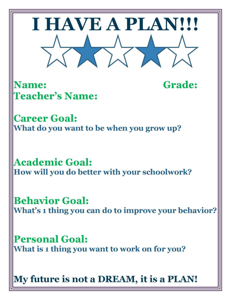 Goal Setting Therapy Worksheet