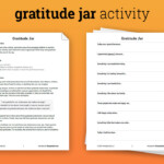 Gratitude Jar Activity Worksheet Therapist Aid