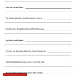 Grief Sentence Completion Worksheet Therapist Aid