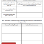 Introduction To Anxiety Worksheet Therapist Aid Instead Of Anxiety F