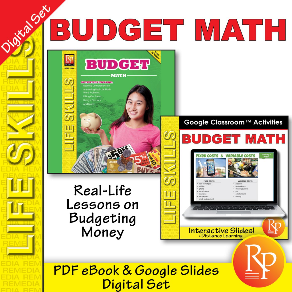 LIFE SKILLS Budget Math BUNDLE PDF Google Shopping Independent 