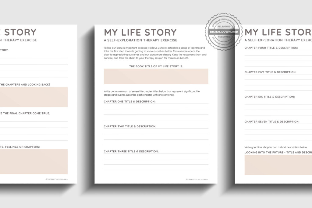 Life Story Worksheet Therapist Aid Life Story Worksheet Psychpoint 