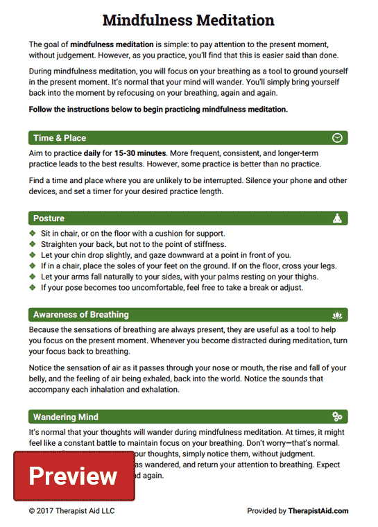 Meditation Worksheet Southasianmonitor