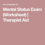 Mental Status Exam Worksheet Therapist Aid Exam Therapy