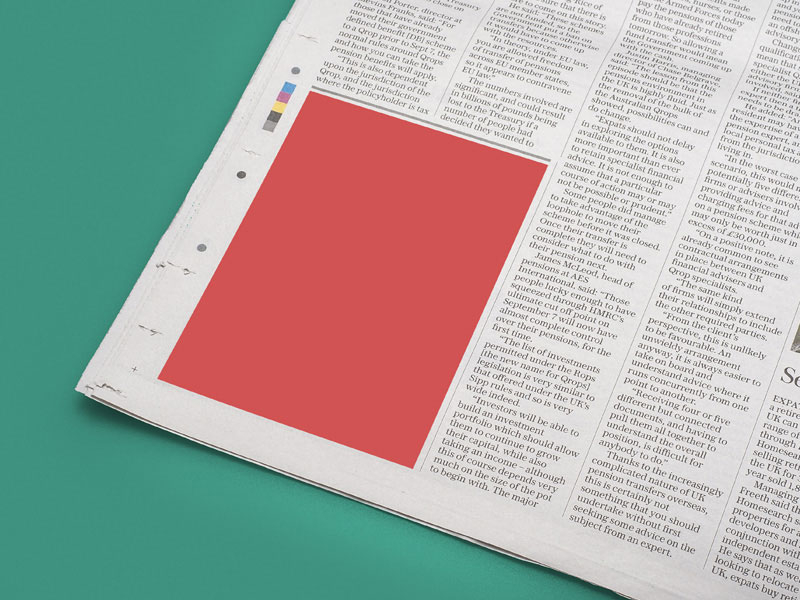 Newspaper Ad Mockup Sample Free PSD Templates