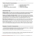 Passive Aggressive And Assertive Communication Worksheet DBT Worksheets