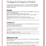 Positive Self Talk Worksheet Therapist Aid Jay Sheets