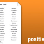 Positive Traits Worksheet Therapist Aid Freebie 200 Character