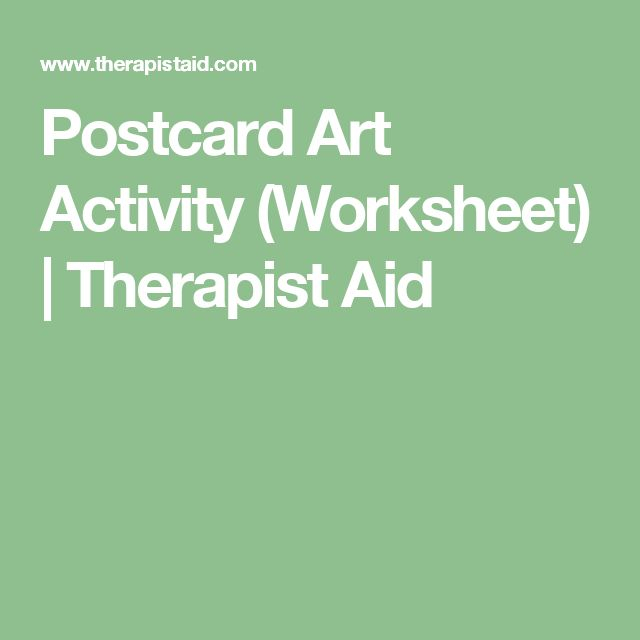 Postcard Art Activity Worksheet Therapist Aid Therapy Worksheets