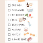 Premium Vector Self care Checklist And Routine To Do Ideas Includes