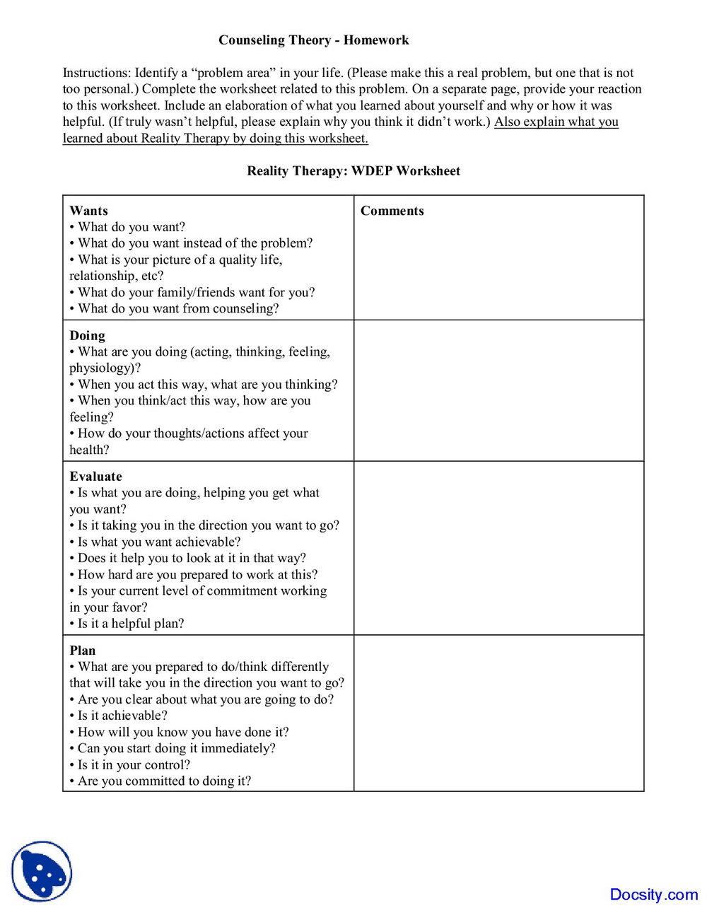 Printable Ptsd Worksheets