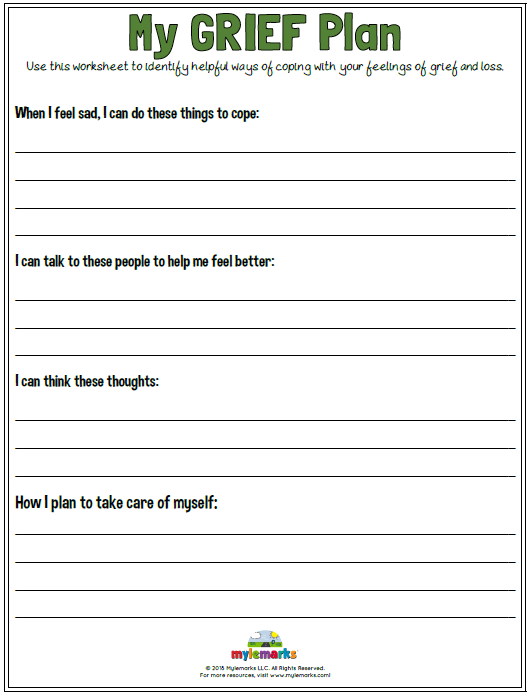 Printable Tasks Of Grief Worksheet Printable World Holiday