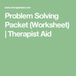 Problem Solving Packet Worksheet Therapist Aid Bullying