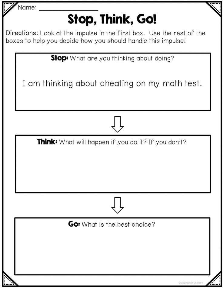 Self Control Worksheets And Posters Impulse Control Impulse Control 