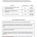 Setting Goals Worksheets