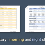 Sleep Diary Worksheet Therapist Aid