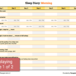 Sleep Diary Worksheet Therapist Aid