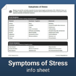 Symptoms Of Stress Worksheet Therapist Aid