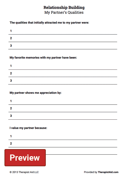 Therapist Aid Couples TherapistAidWorksheets