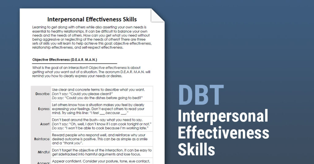 Therapist Aid Interpersonal Effectiveness TherapistAidWorksheets