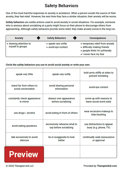 Therapist Aid Worksheets Anxiety Cycle Anger Management Worksheets