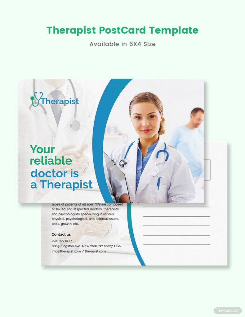 Therapist Postcard Template Download In Word Illustrator PSD Apple 