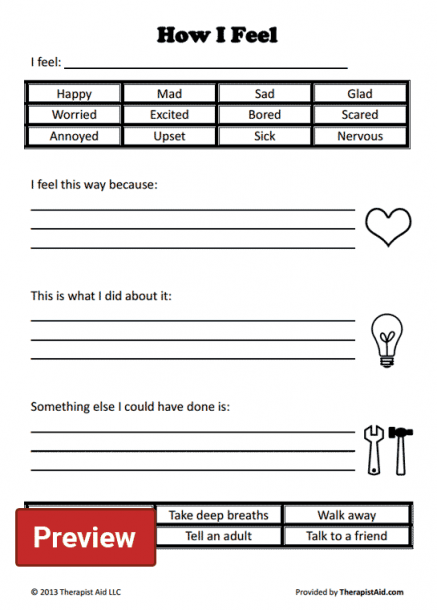 Therapy Aids Worksheets