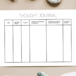 Thought Journal Mental Health CBT Counselor Therapist Etsy