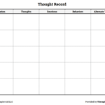 Thought Record Worksheet Therapist Aid