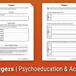 Triggers Worksheet Therapist Aid