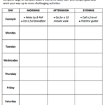 Weekly Schedule For Behavioral Activation Worksheet Therapist Aid