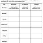 Weekly Schedule For Behavioral Activation Worksheet Therapy