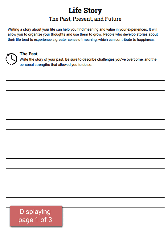 worksheet worksheet present future story story life life